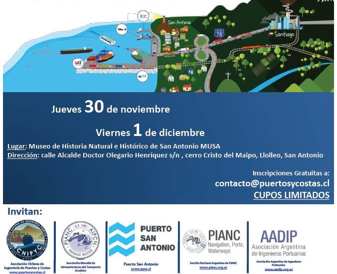 Flayer Jornadas relación Ciudad-Puerto, información del evento fechas,