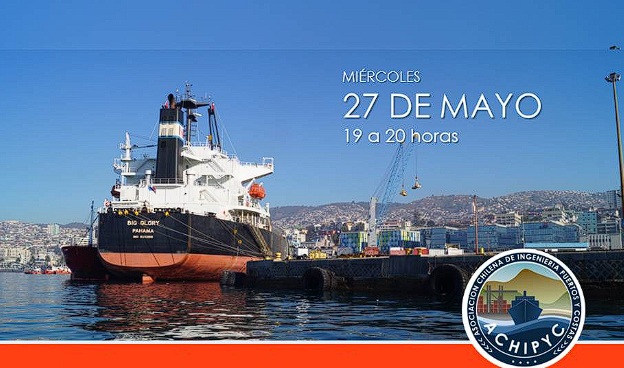 Buque en puerto con amarres, fecha del evento