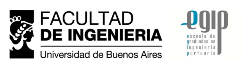 Logos de la Facultad de Ingeniería de la Universidad de Buenos Aires y la Escuela de Graduados en Ingeniería Portuaria