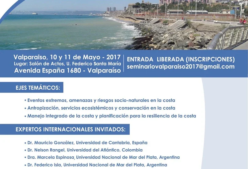 Información del seminario Riesgos De Origen Natural, Antropización y Sustentabilidad, temática, fechas, expositores